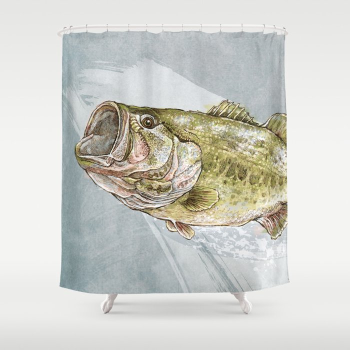 Magnificent Largemouth Bass Shower Curtain By