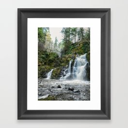 Pacific Northwest Waterfall Framed Art Print