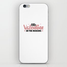 Little Valentine In The Making Gender Reveal Girl iPhone Skin
