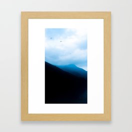 Paragliders in the clouds Framed Art Print
