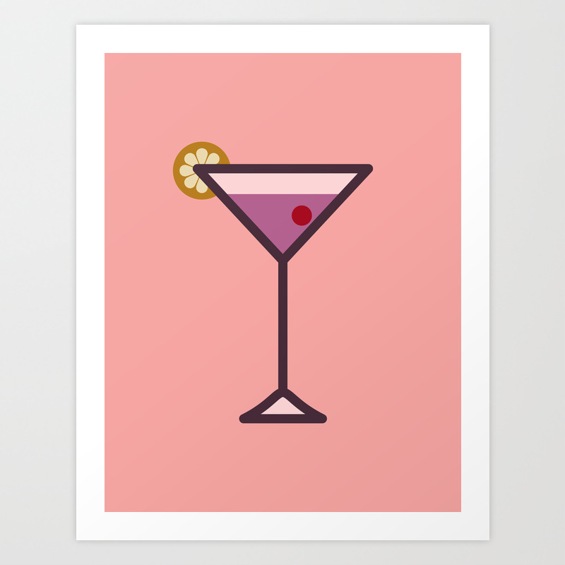 Cocktail Icon Prints Drinks Series Art Print By Raquelcatalandesigns Society6