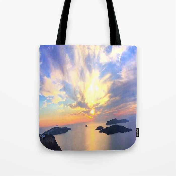 Santorini Sunset Tote Bag