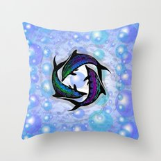 DOLPHINS CIRCLE Throw Pillow