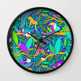 Joyful Jungle - Vibrant Wall Clock