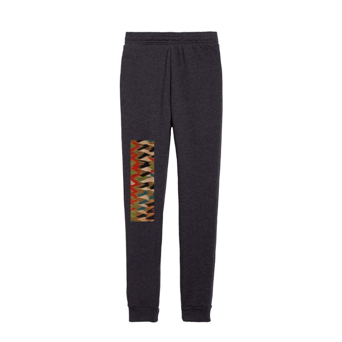 Cross Stitch Textured Multi Colored Kids Joggers