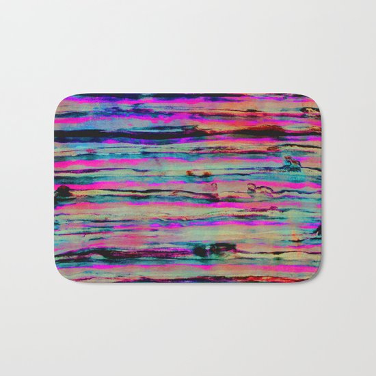 Neon Stripes Bath Mat