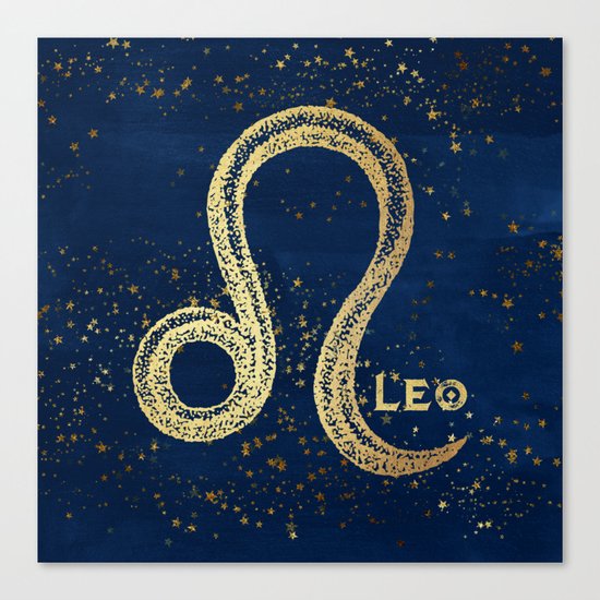 Leo Zodiac Sign Canvas Print