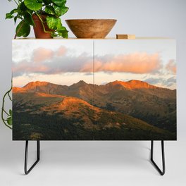 Alpine Sunrise Panorama Credenza