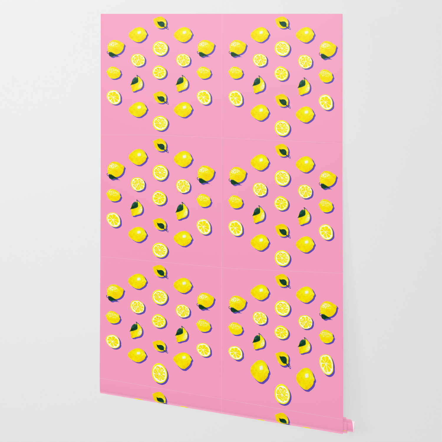 Pink Lemon 80 S Pattern Wallpaper By Howgroenwasmyvalley Society6