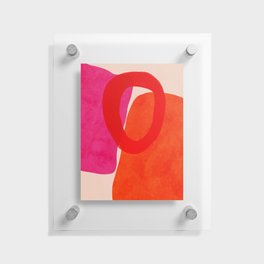 relations IV - pink shapes minimal painting Floating Acrylic Print