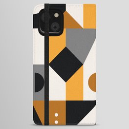 Abstract Minimalist Seamless Geometry Pattern iPhone Wallet Case