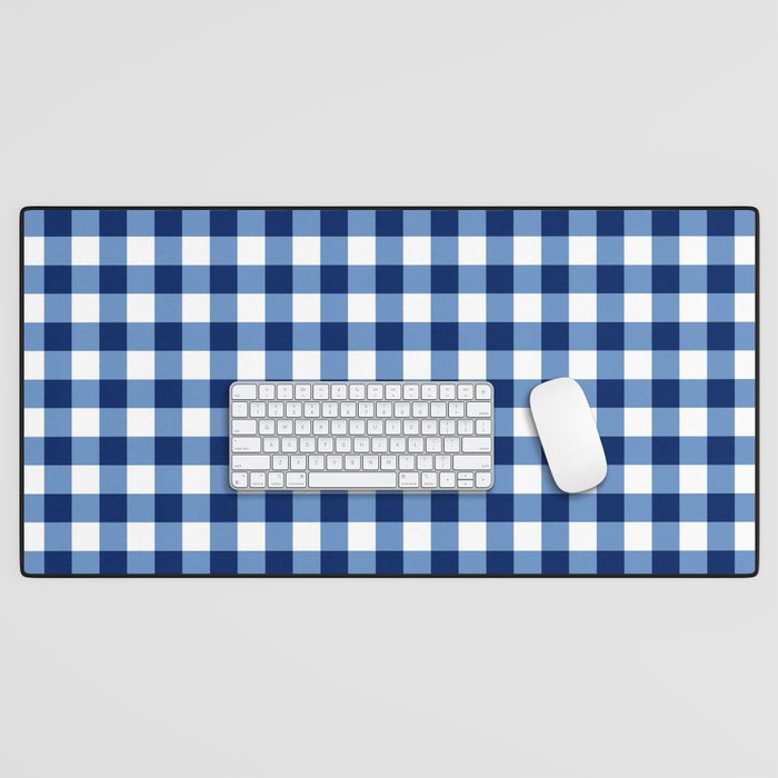 Buffalo Check - navy and white Desk Mat