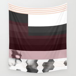Striped Burgundy Deco Accent Wall Tapestry