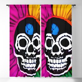 skull flower Blackout Curtain