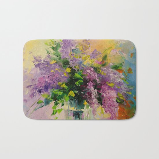 Lilac Bouquet Bath Mat