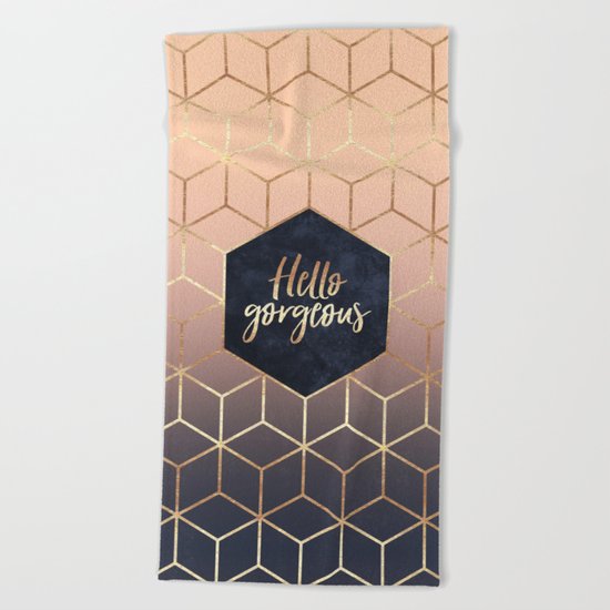 Hello Gorgeous Beach Towel