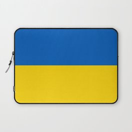 Sapphire and Yellow Solid Colors Ukraine Flag 100 Percent Commission Donated To IRC Read Bio Laptop Sleeve