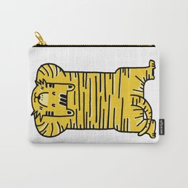 Sleeping golden Tiger with strip B/W illustration Carry-All Pouch