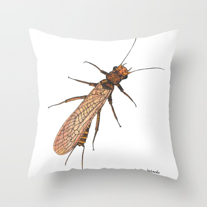 Stonefly 2 (In-Color) Throw Pillow