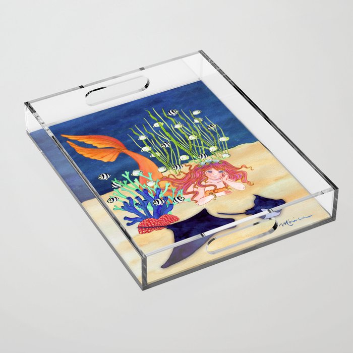 Mermaid and Rays Acrylic Tray