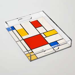 Retro Geometry: Mondrian Edition Acrylic Tray