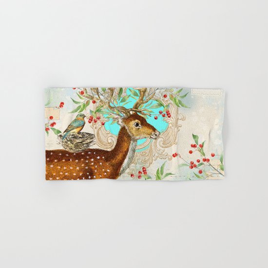 Winter animal #12 Hand & Bath Towel
