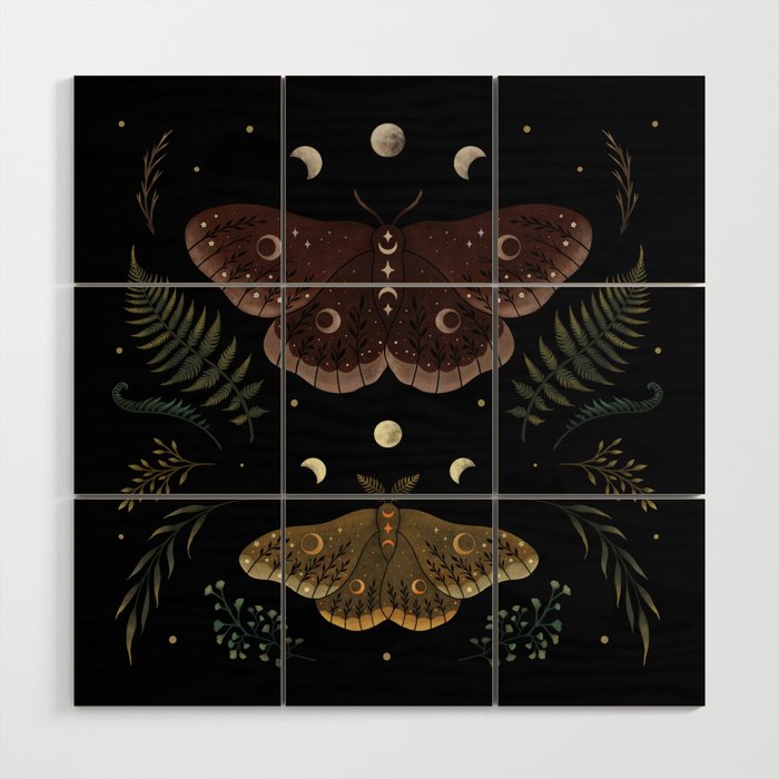 Saturnia Pavonia Wood Wall Art