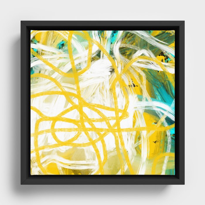 Abstract expressionist Art. Abstract Painting 39. Framed Canvas