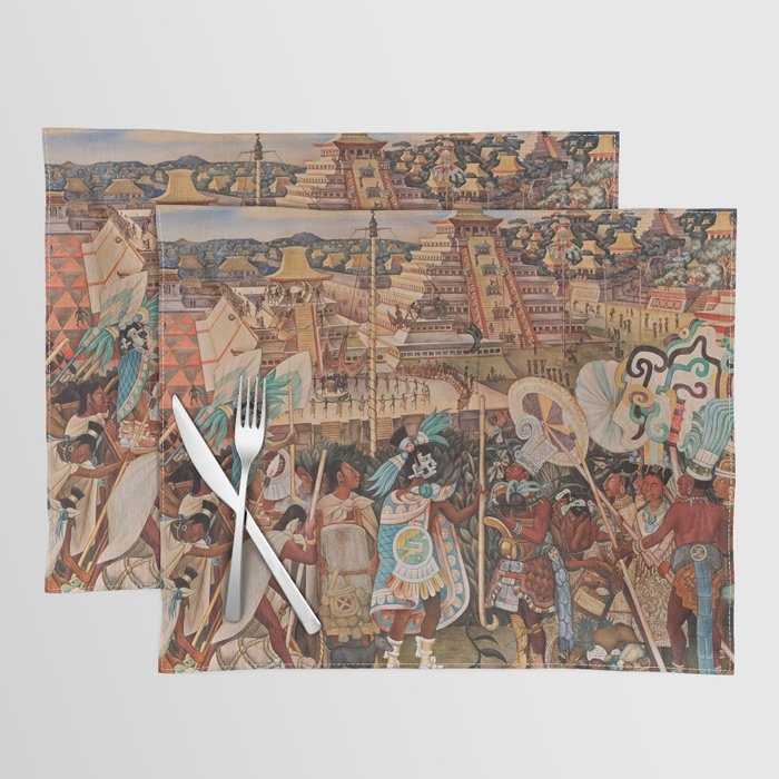 Diego Rivera Totonaca Civilization Murals of the National Palace II Placemat