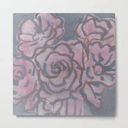 Pink Floral Bouquet Metal Print