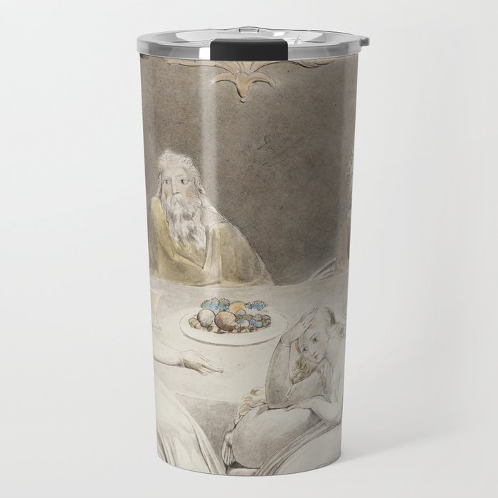 William Blake -  Christ in the house of Martha and Mary Travel Mug
