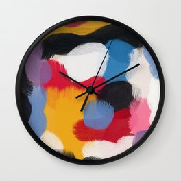 Color pastel abstract bauhaus Wall Clock