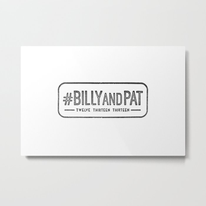#BillyandPat Wedding Stamp Metal Print