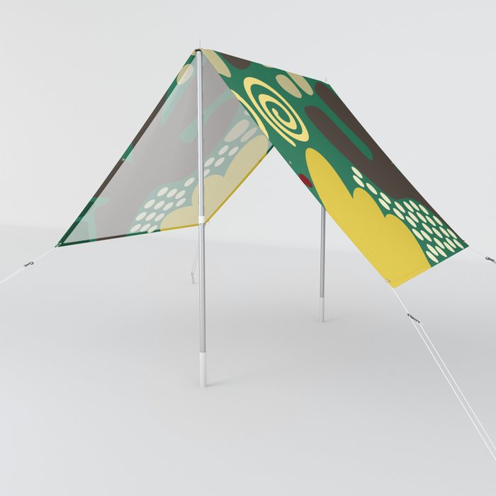 Abstract vintage colors pattern collection 8 Sun Shade