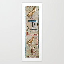 Egyptian hieroglyphs Art Print
