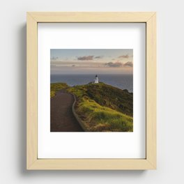 New Zealand Photography - Cape Reinga Lighthouse Under The Sunset Recessed Framed Print