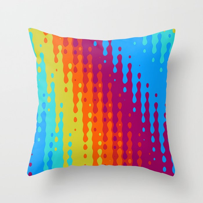 Halftone Blur Multi Color Background. Throw Pillow