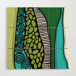 Green Dive -Plongeon vers-textures Wood Wall Art