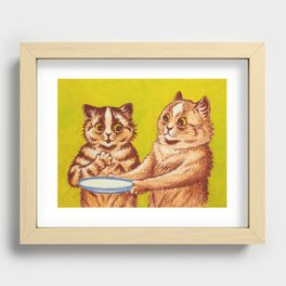 Would you like some Milk by Louis Wain Recessed Framed Print