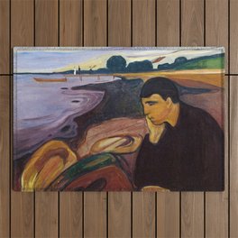 Edvard Munch , Melancholy Outdoor Rug