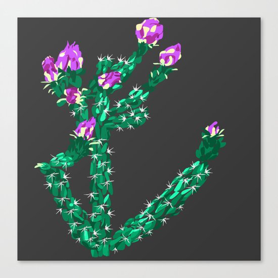 Flowering Cactus Canvas Print
