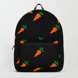carrot pattern desgin Backpack | Art, Salad, Vegtables, Vegan, Modern, Cool, Style, Love, Pattern, Black And White 