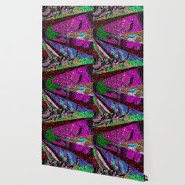 Peacock Mermaid Lavender Abstract Geometric Wallpaper