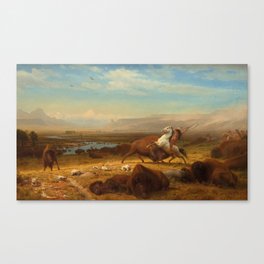 The Last of the Buffalo, 1888 by Albert Bierstadt Canvas Print