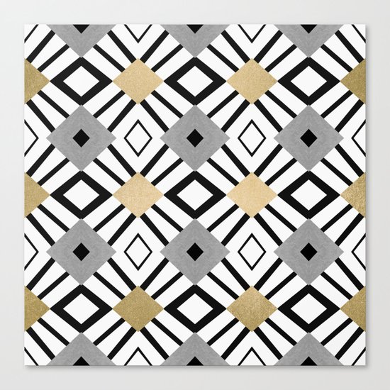 Gold Diamonds Canvas Print