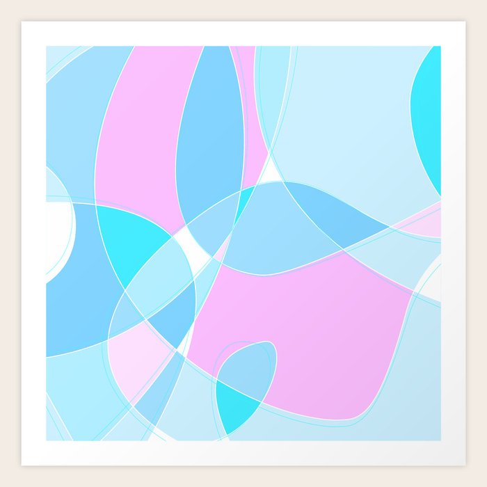 Abstract Wavy Visual Graphic Design V 5 Art Print By Jcdesigning