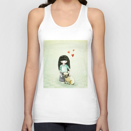 Pug is my best friend Unisex Tank Top