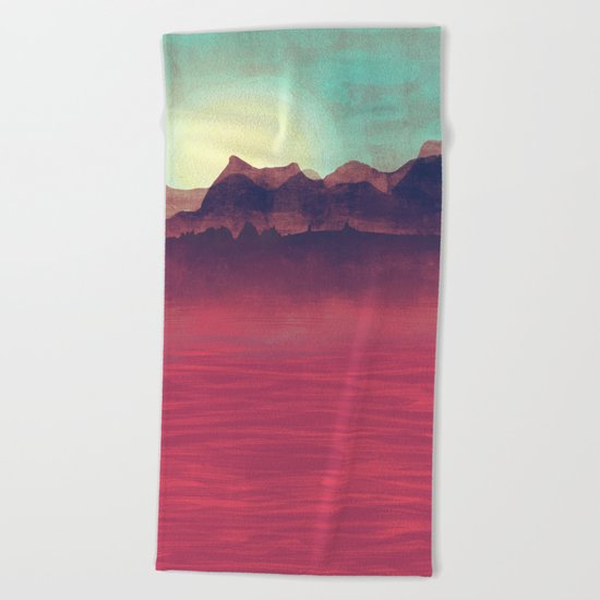 Distant Mountains Beach Towel