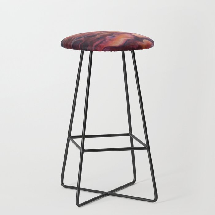 Clarity - Colorful Oil Painting Bar Stool