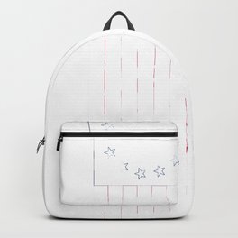Vertical Betsy Ross Flag White Cool Distressed Modern Style  product Backpack